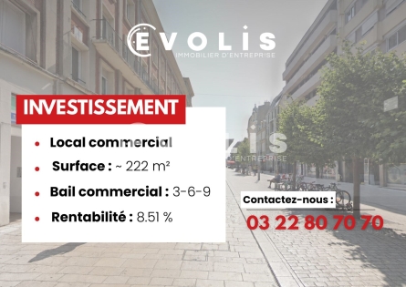 Photo 1 – vente Locaux commerciaux	AMIENS (80000)